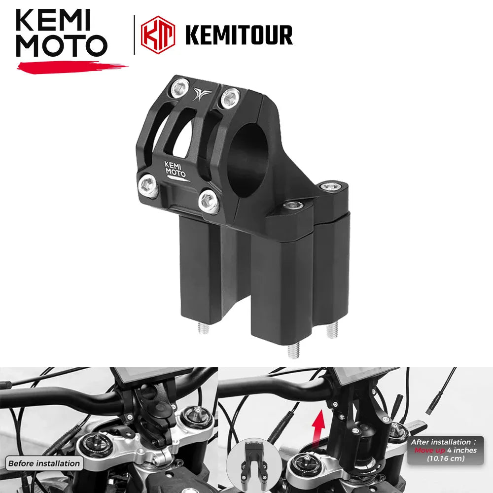 CNC Direct Mount Riser Stem – Sur Ron Light Bee-X & Talaria Handlebar Riser Stem Nixie