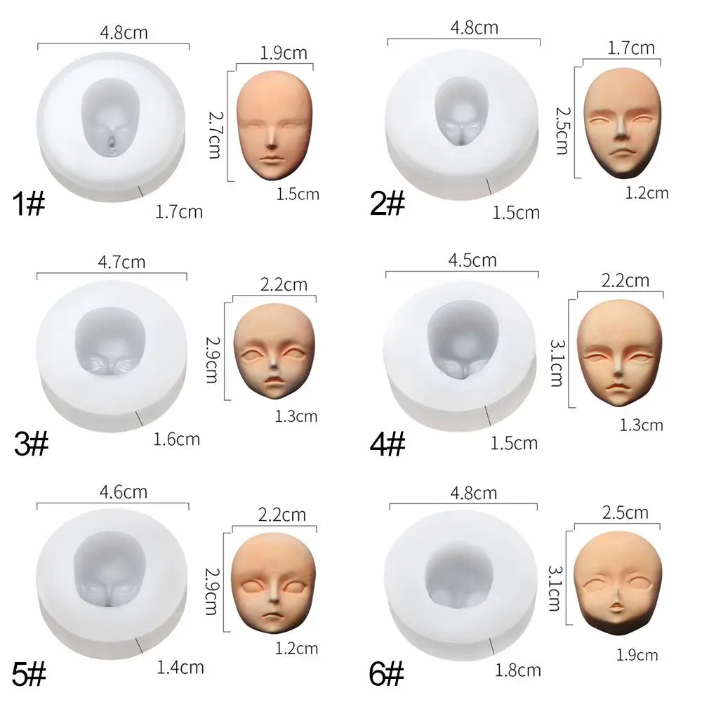 3D Baby Face Silicone Mold – DIY Doll Modification Clay Tool Silicone Craft Mold Nixie