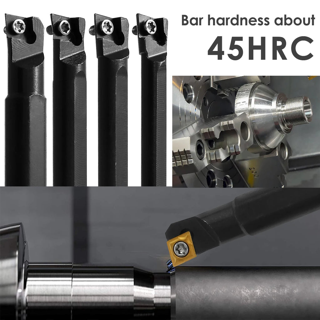 Lathe Boring Bar Set S06K–S10K SCLCR06 + 10 Carbide Inserts Boring Bar Set Nixie