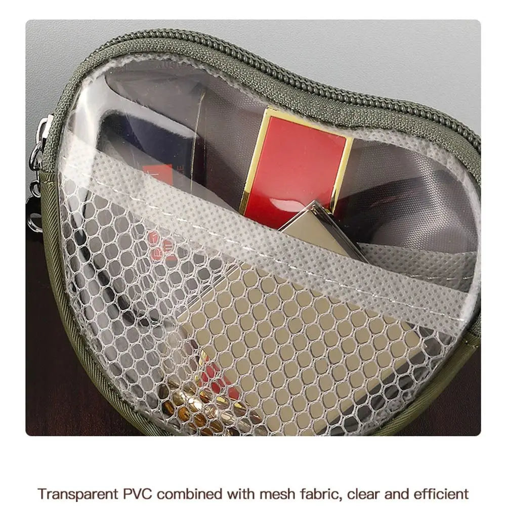 Transparent PVC Heart Cosmetic Bag – Travel Makeup Pouch
