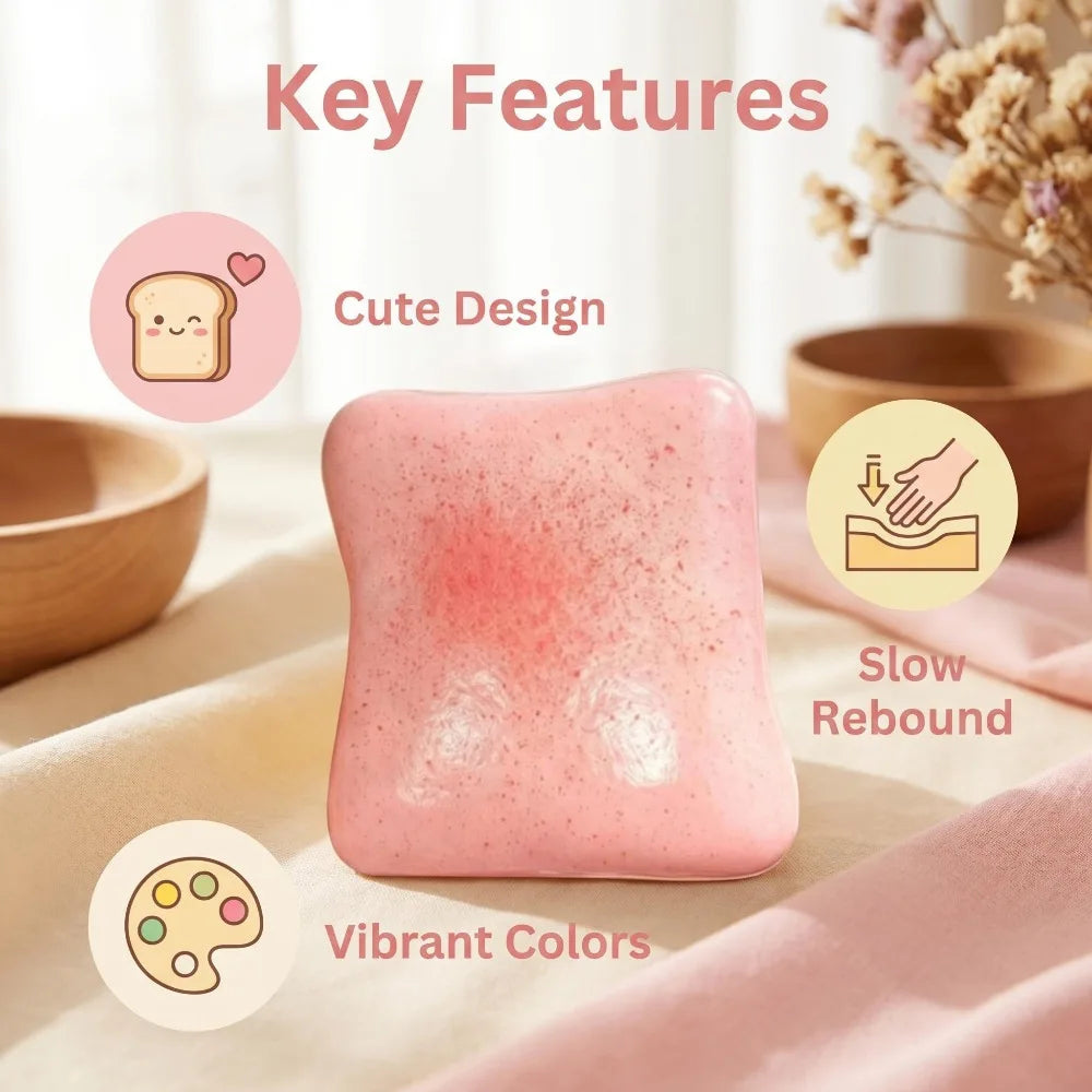 Butter Toast Bread Squishy Toy – Slow-Rise Sensory Fidget Squishy Fidget Toy Nixie