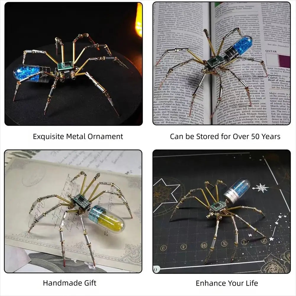 3D Mechanical Spider Metal Model Kit – DIY Assembly Puzzle