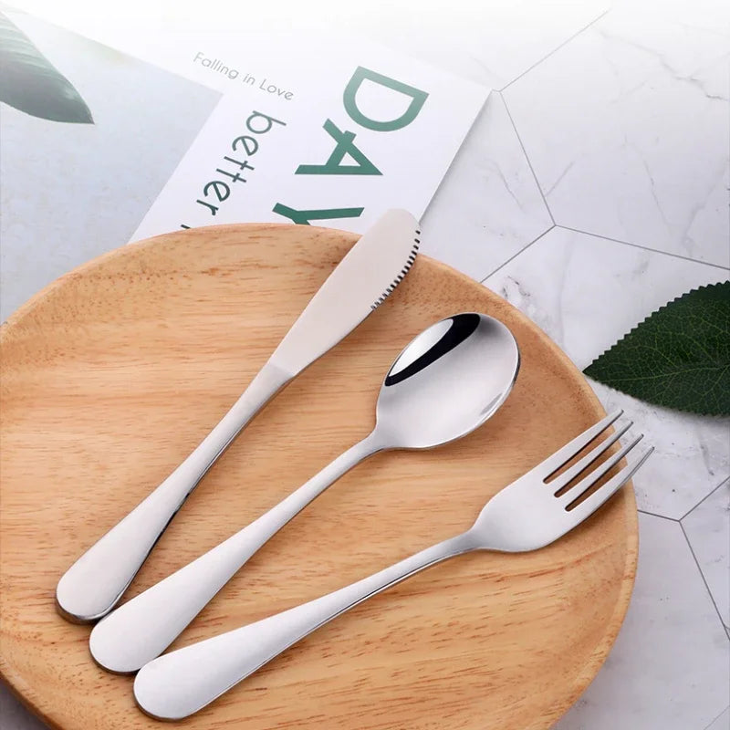 Kids Stainless Steel Cutlery Set – Knife, Fork & Spoon 3-Piece Kids Cutlery Set Nixie