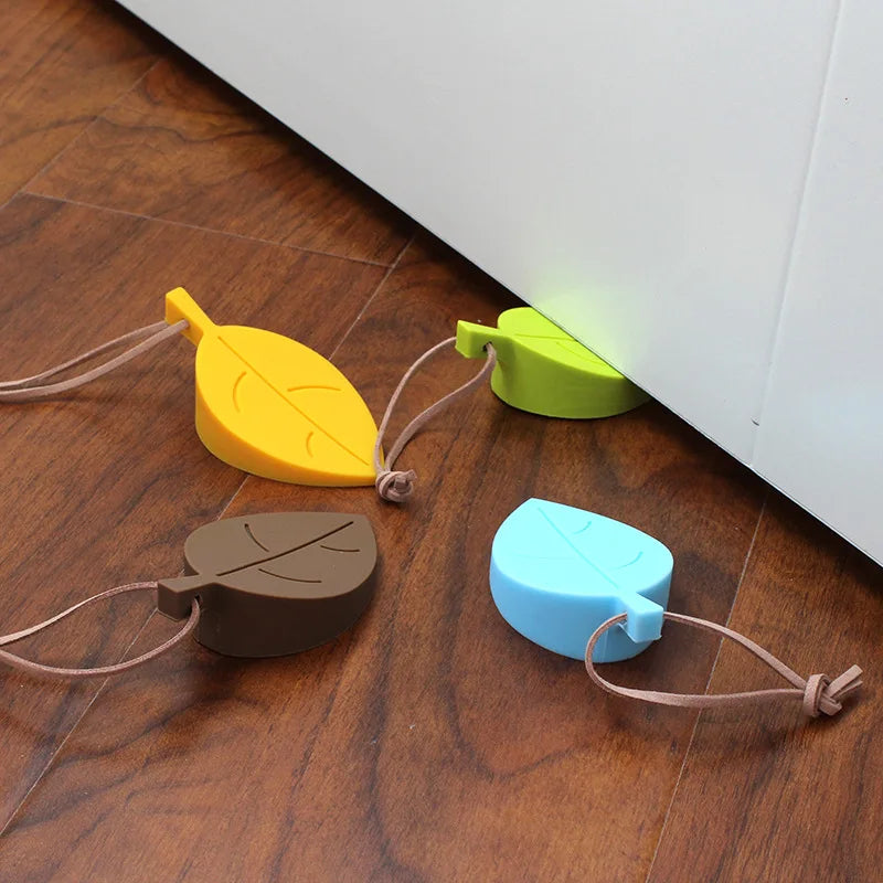 Silicone Leaf Door Stopper – Baby-Safe Anti-Pinch Wedge Silicone Door Stopper Nixie