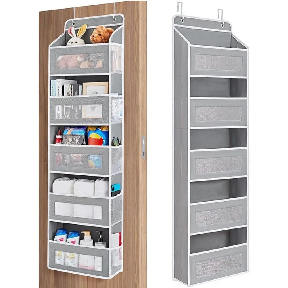 3/4/5 Tier Over Door Organizer with Clear PVC Pockets Over Door Organizer Nixie