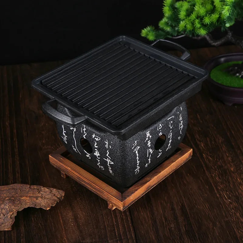 Mini Charcoal BBQ Grill – 3 Grates, Portable & Versatile