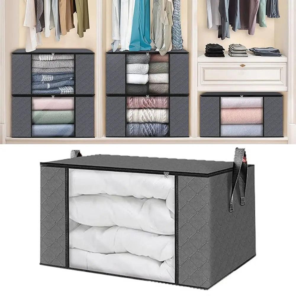 Foldable Storage Box with Lid & Window | 35L 60L 90L