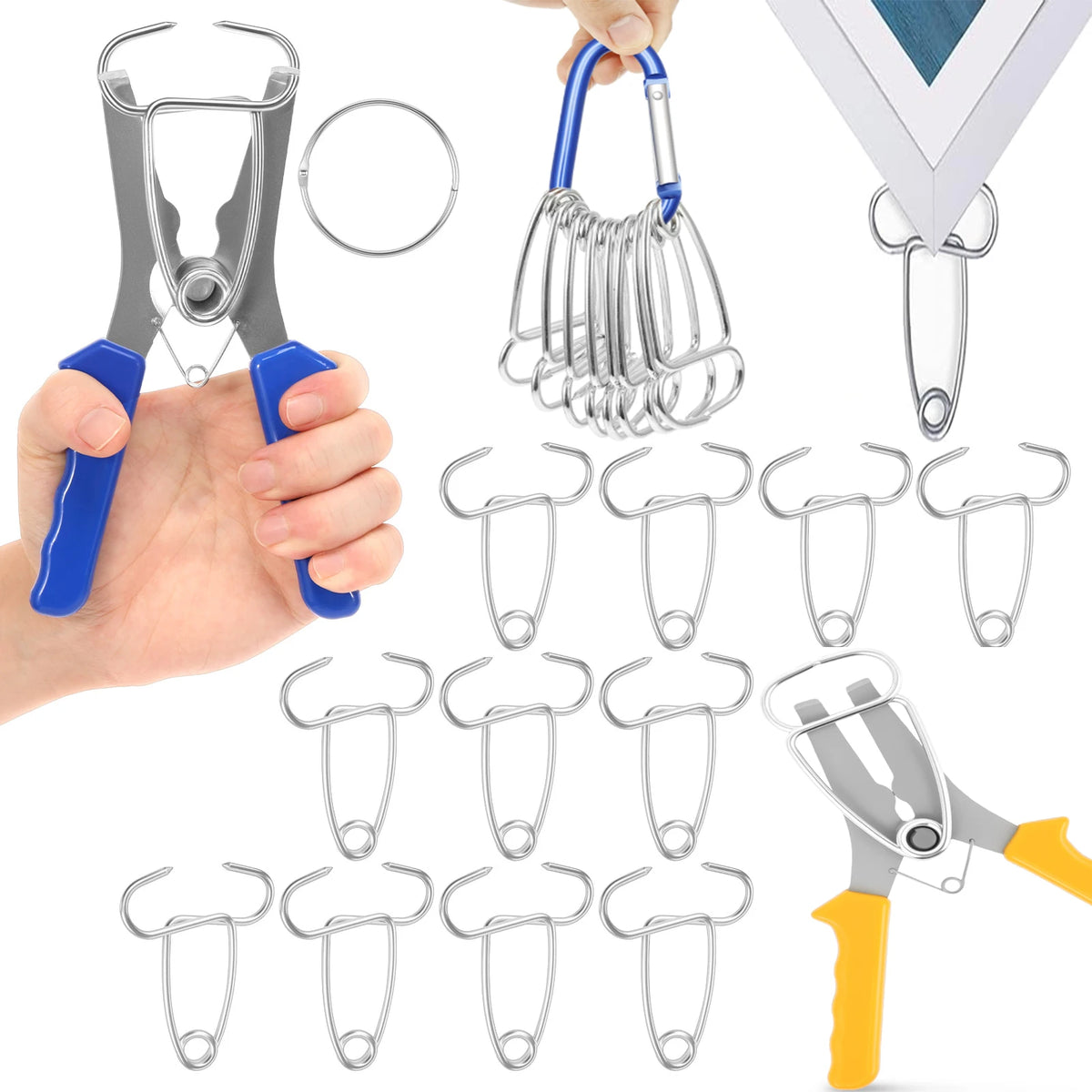 Miter Spring Clamp & Pliers Kit – 24pc Woodworking Set Woodworking Clamp Kit Nixie