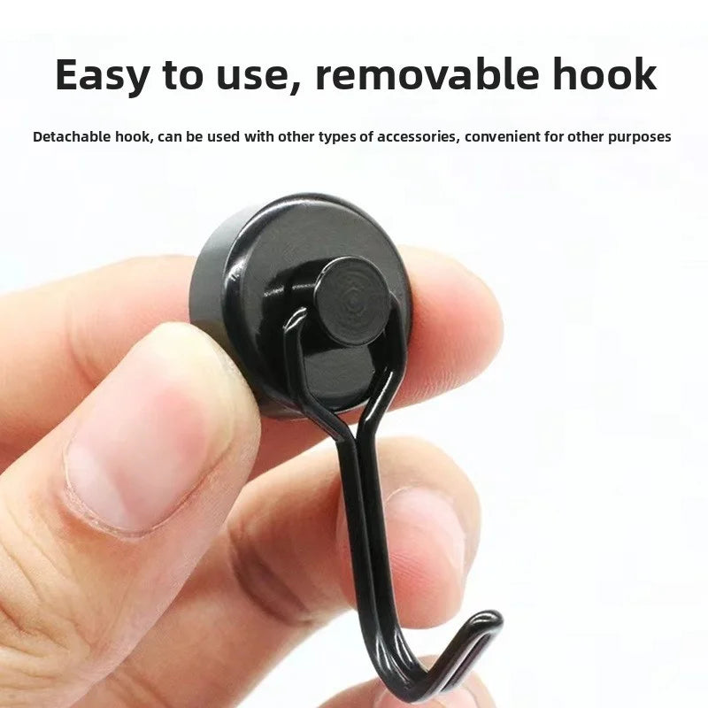 Heavy Duty Neodymium Magnetic Hooks – 8/12/16 Pack, Black Magnetic Storage Hooks Nixie