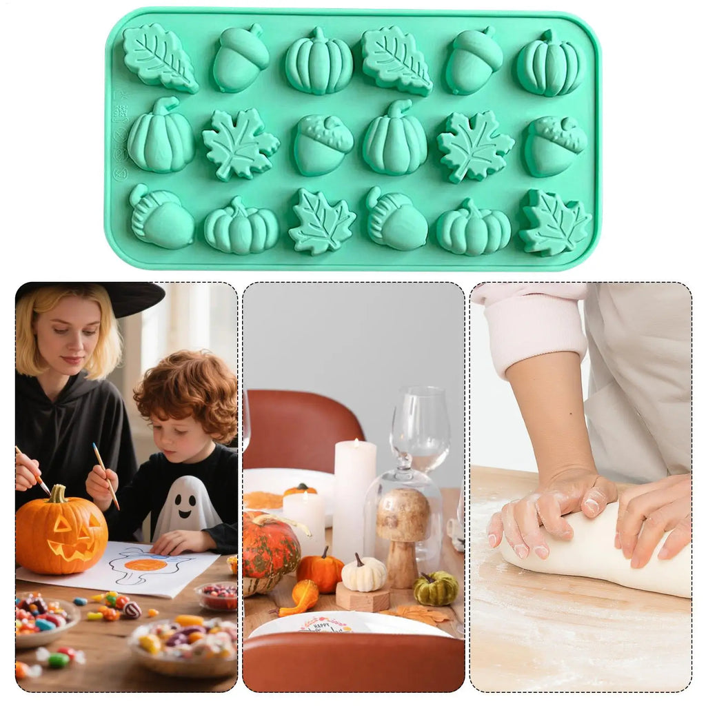 18-Cavity Autumn Harvest Silicone Mold – Chocolate & Resin Silicone Baking Mold Nixie
