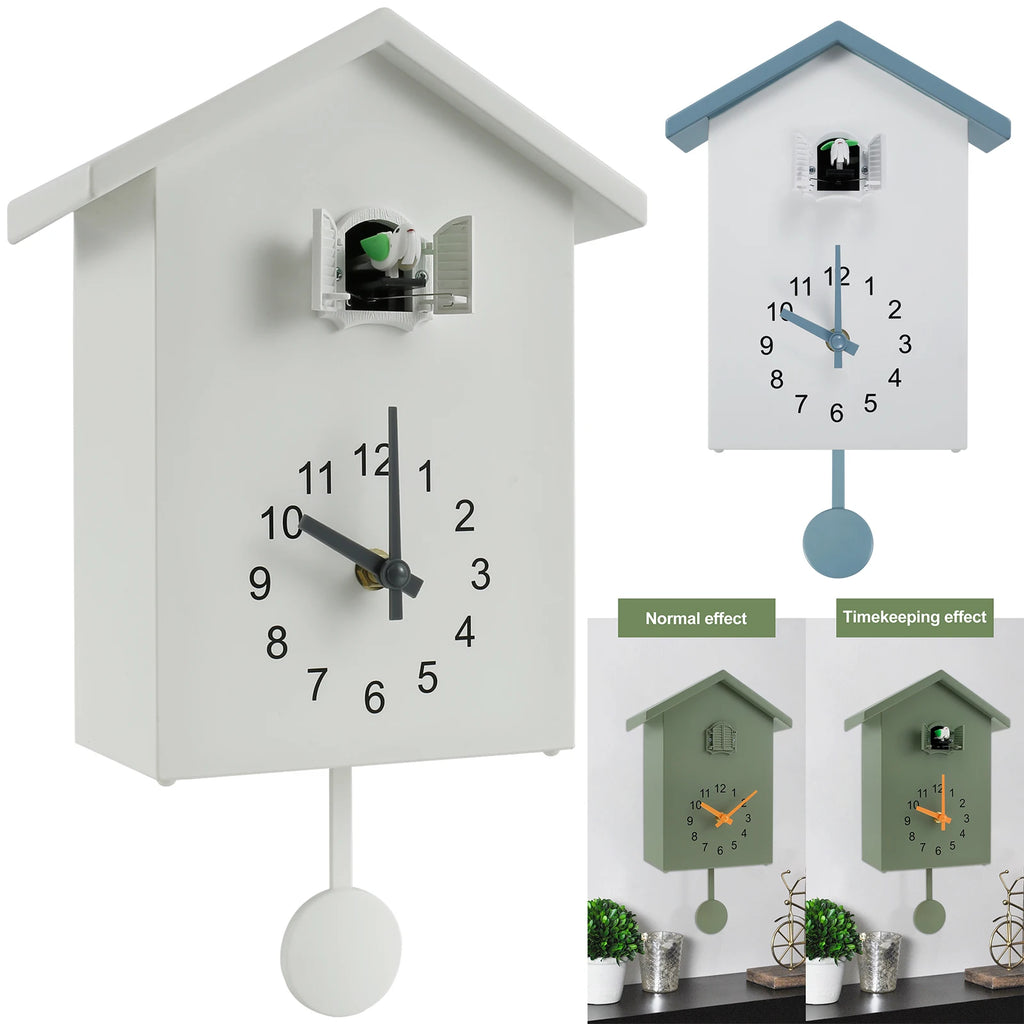 Cuckoo Wall Clock Battery Powered | Bird Chime Home Decor
