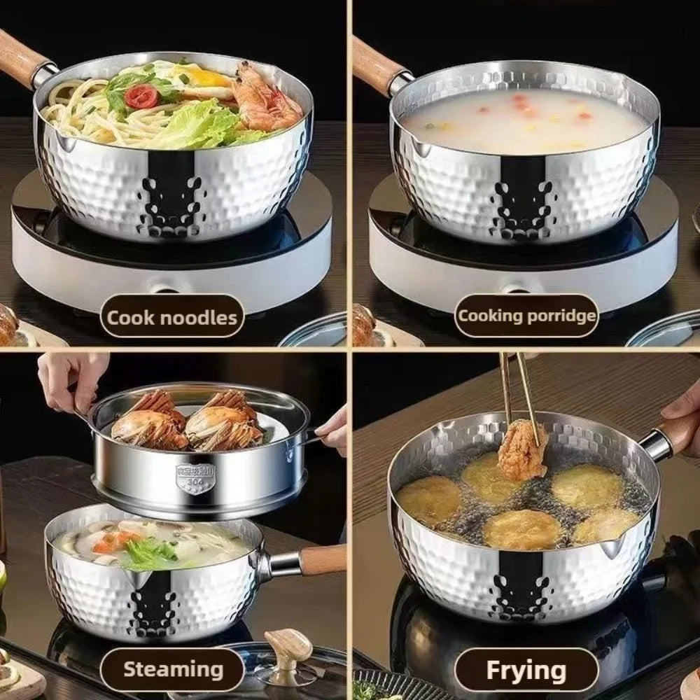 FEB.WIND Yukihira Stainless Steel Saucepan with Lid & Hook Yukihira Saucepan Nixie