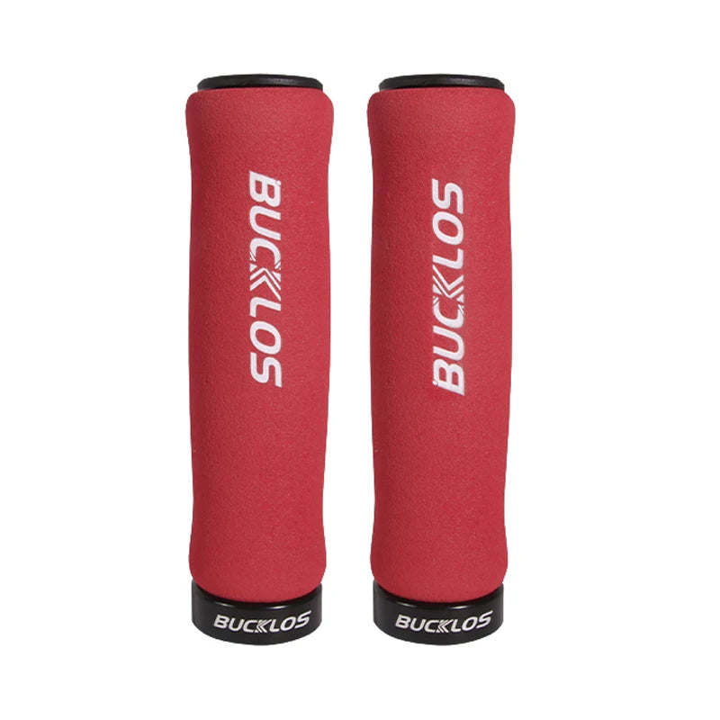 BUCKLOS MTB Lock-On Handlebar Grips – Soft Sponge Bike Grips Bike Handlebar Grips Nixie SPONGE-RED