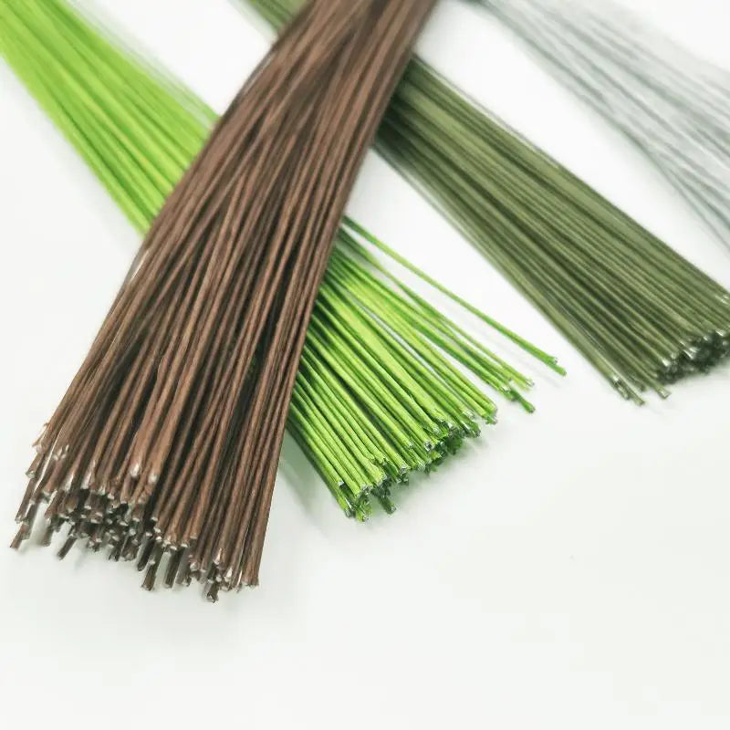 100Pcs 40cm Artificial Floral Wire Stems for DIY Wedding Decor Floral Wire Stems Nixie