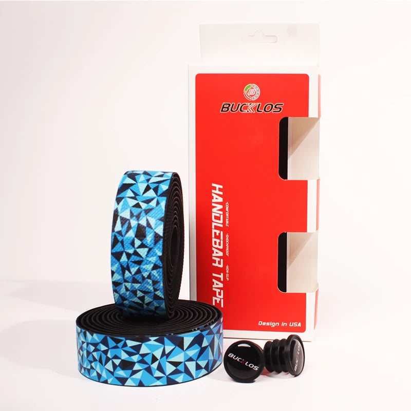 BUCKLOS EVA Road Bike Handlebar Tape – Anti-Slip Cycling Wrap Bike Handlebar Tape Nixie Blue Black