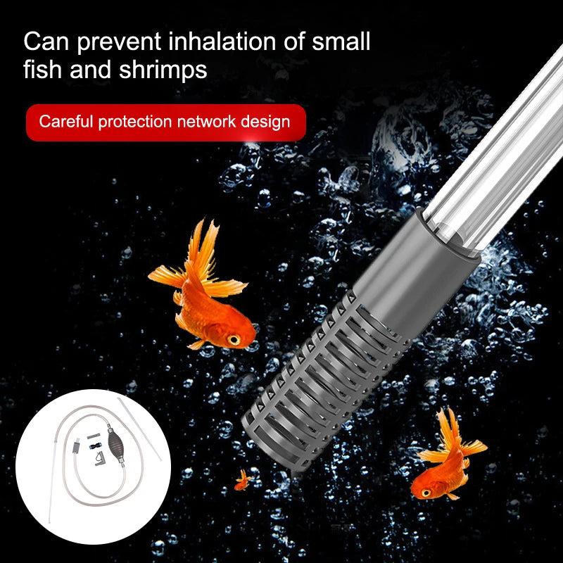 Manual Aquarium Vacuum Siphon Pump – Fish Tank Water Changer Aquarium Siphon Pump Nixie