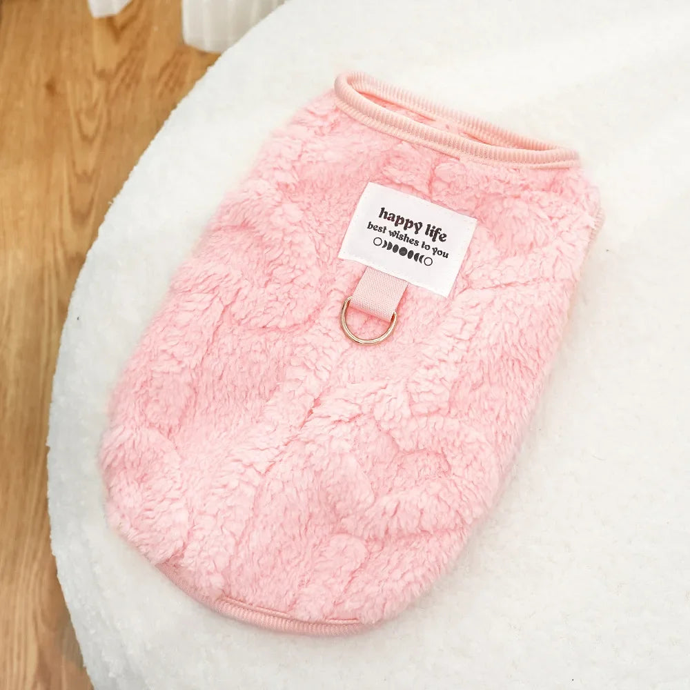 Warm Fleece Jacket Vest for Small Dogs & Cats – Winter Coat