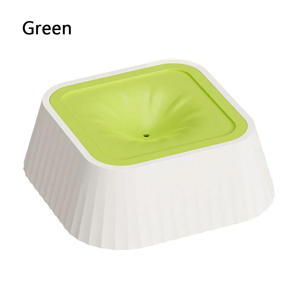 Anti-Spill Slow Drinking Pet Water Fountain Bowl 1000ml Pet Water Fountain Nixie Green
