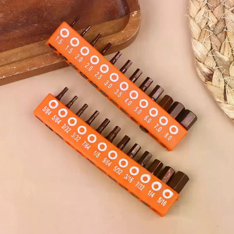 Magnetic Screwdriver Bit Set 12/24 Pc – 25mm Hex Shank S2 Steel Screwdriver Bit Set Nixie