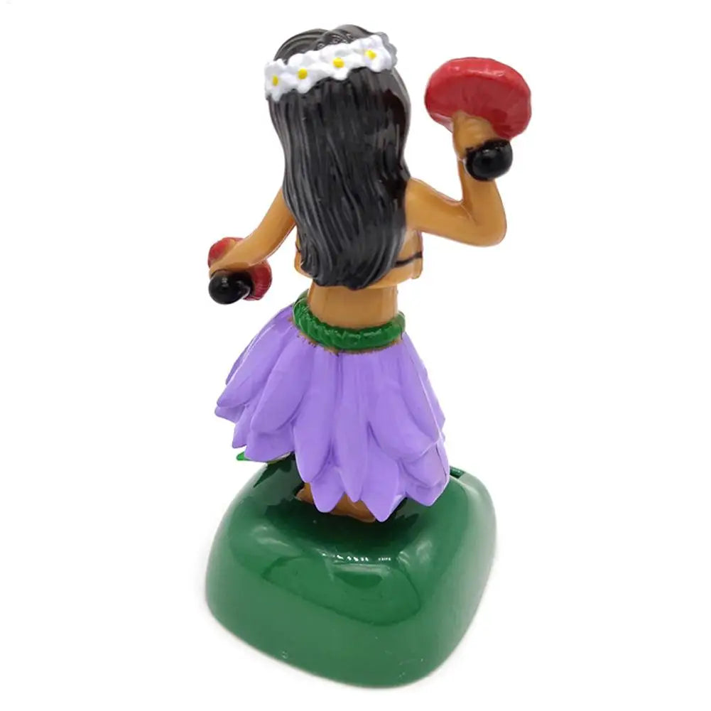 Solar Hula Girl Bobblehead | Hawaiian Dancing Car Dashboard Ornament