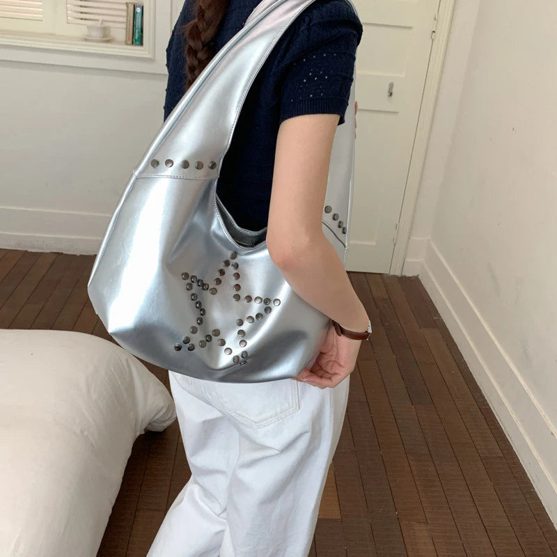 Korean Star Rivet Crossbody Bag – Large Capacity Shoulder Bag Crossbody Shoulder Bag Nixie