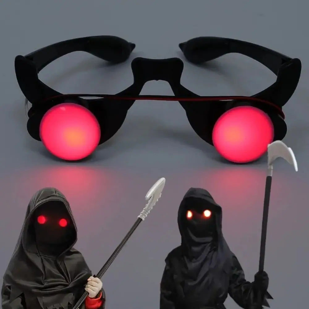 LED Light-Up Red Eyes Glasses – Halloween Cosplay Party Prop