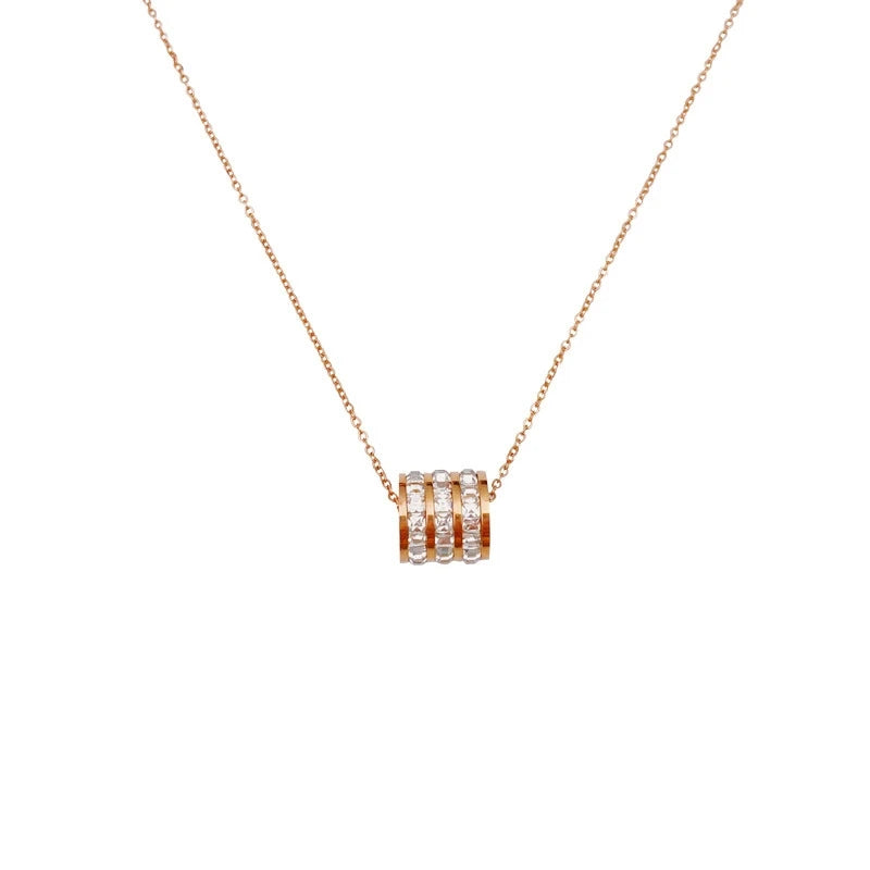 Hourglass Pendant Necklace | Minimalist Stainless Steel Clavicle Chain Pendant Necklace Nixie