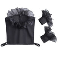 Detachable Lace False Collar & Ruffle Cuffs – Polyester Neckpiece