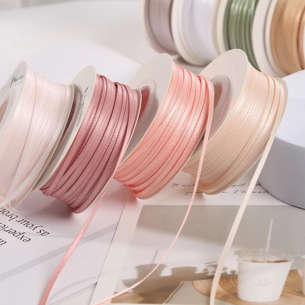 2mm Double-Sided Satin Ribbon Glossy DIY Craft Gift Wrap 45m Craft Satin Ribbon Nixie