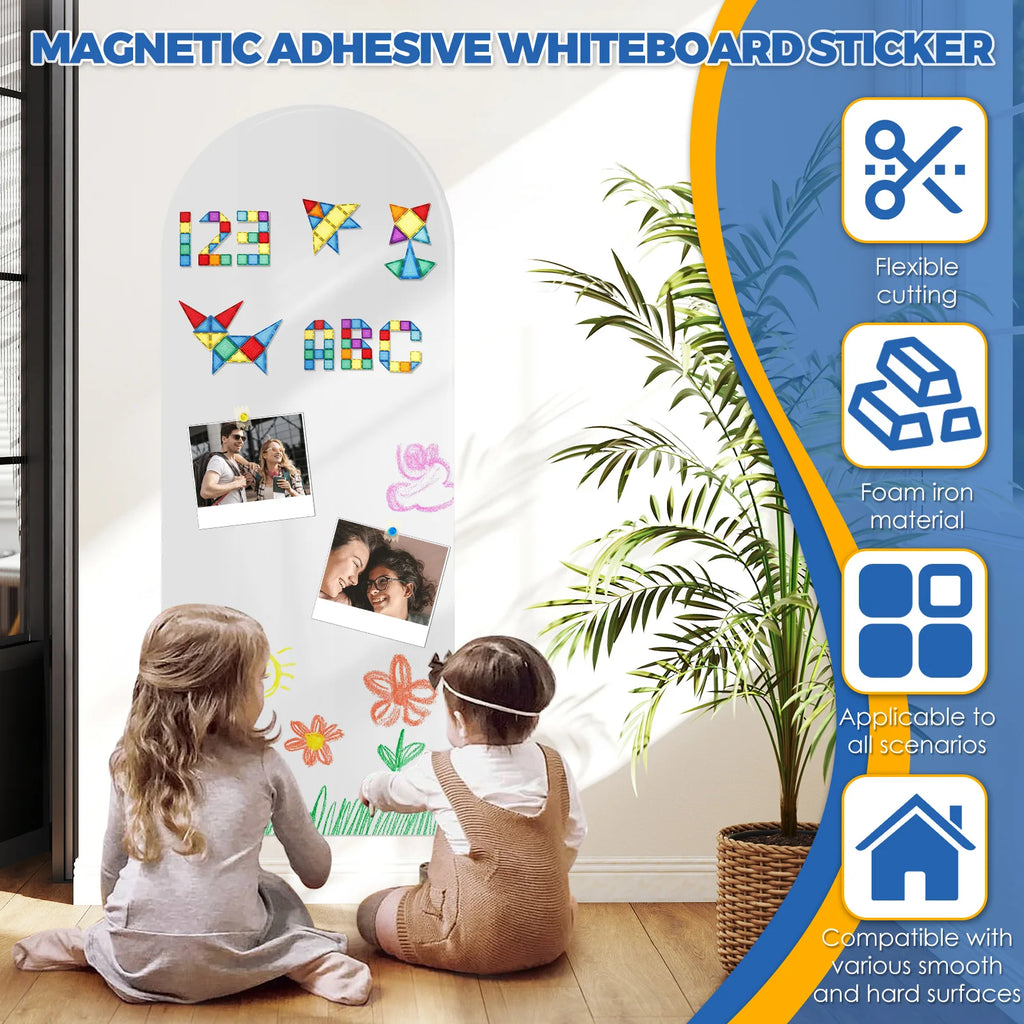 Magnetic Whiteboard Wall Sticker 101x40.5cm – Dry Erase Sheet Whiteboard Wall Sticker Nixie
