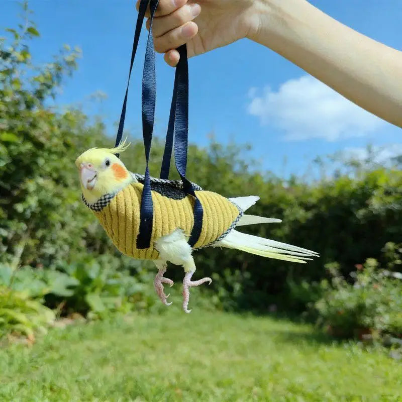 Anti-Escape Parrot Vest Carrier – Breathable Bird Harness S–XL Bird Vest Carrier Nixie