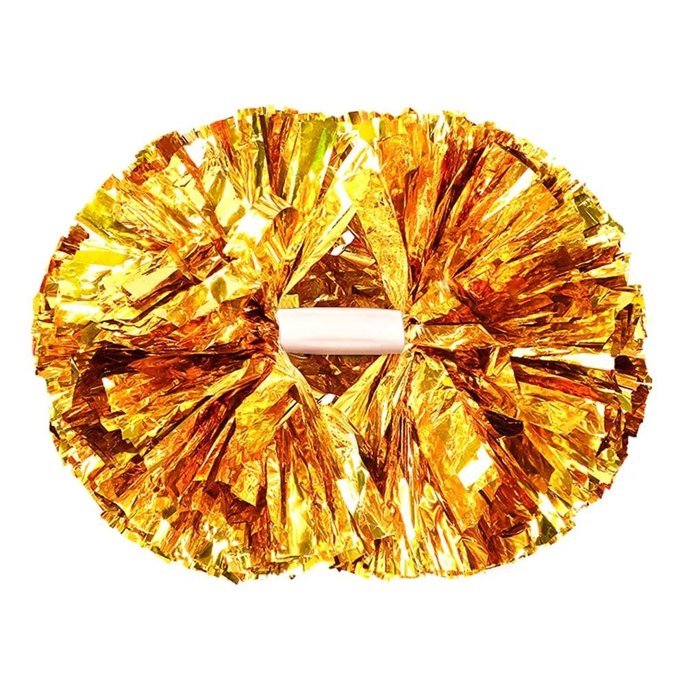 Colorful Cheerleader Pom Poms 30x37cm Dance & Party Props Cheerleader Pom Poms Nixie Gold
