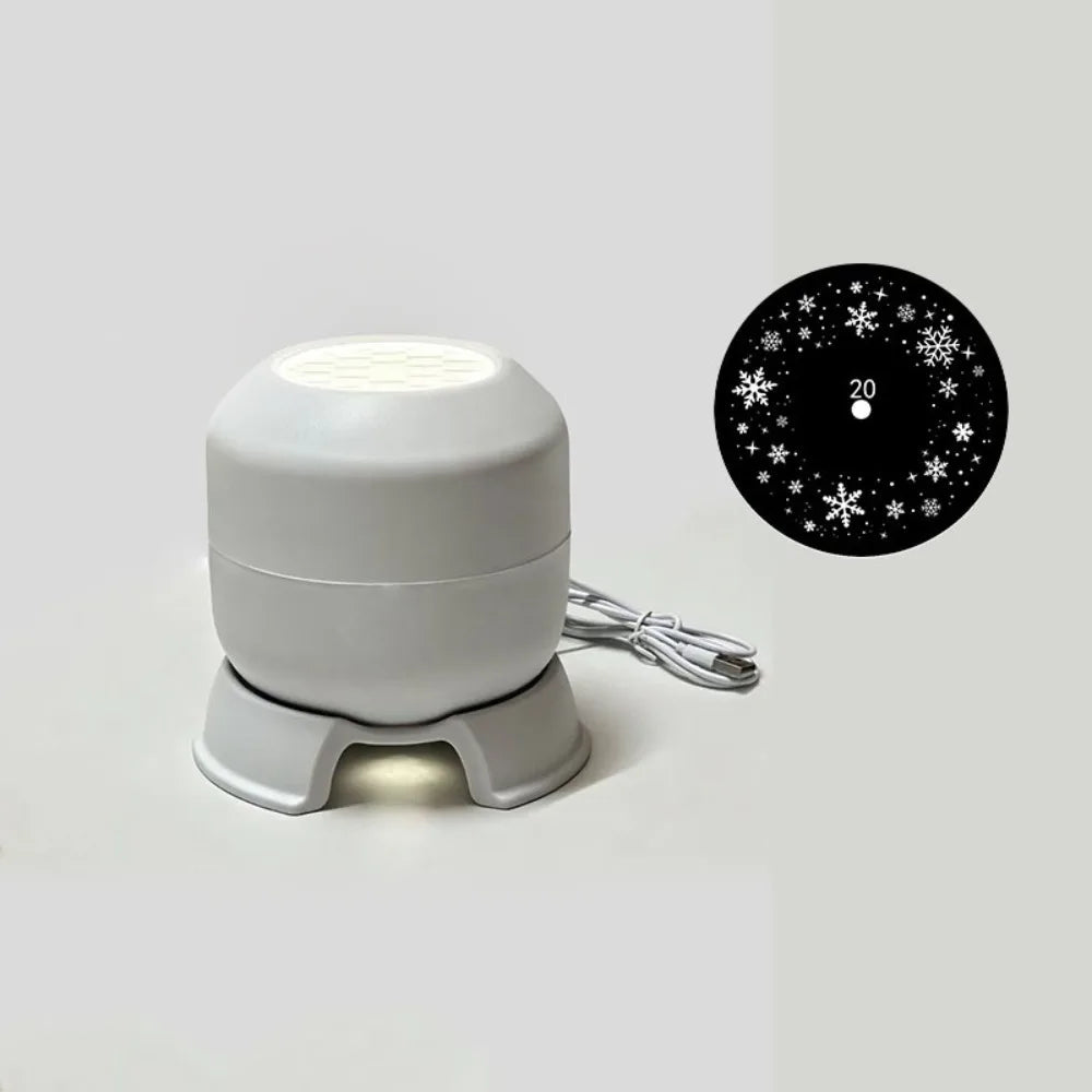 USB Rotating Ocean & Snowflake LED Projection Night Light Lamp