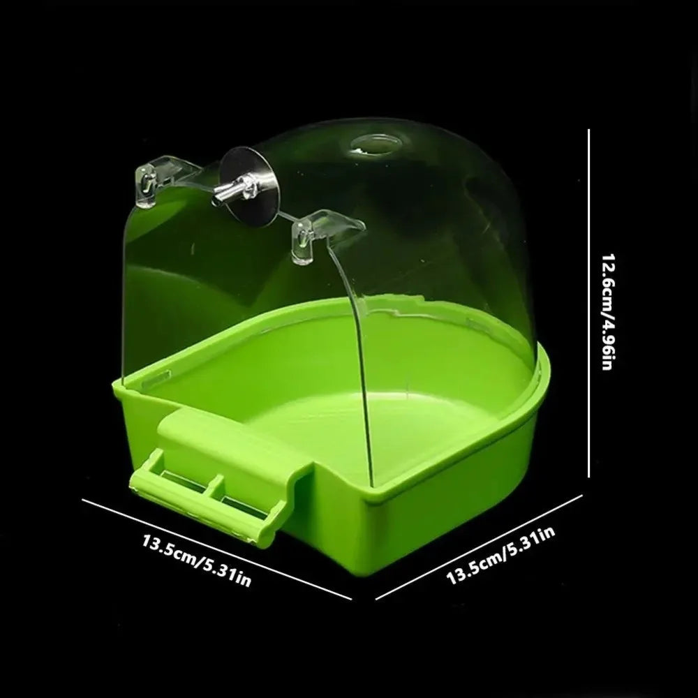 Clear Hanging Bird Bath for Cage – Parrot Bathtub Bird Bath Nixie