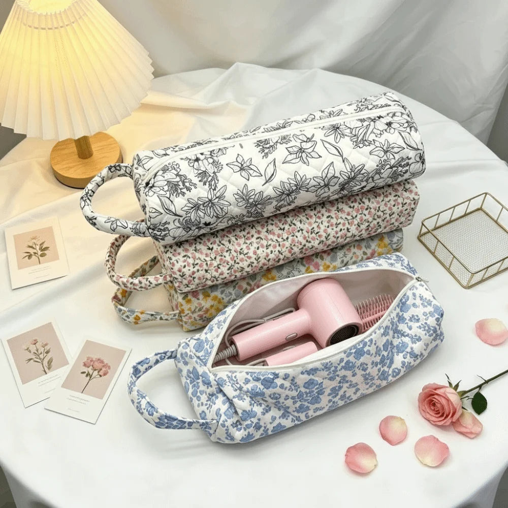 Quilted Cotton Hair Dryer Storage Bag – Dustproof with Handle Hair Tool Storage Bag Nixie