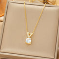 V-Shape Copper Pendant Necklace | Stainless Steel Collarbone Pendant Necklace Nixie XL1780-29