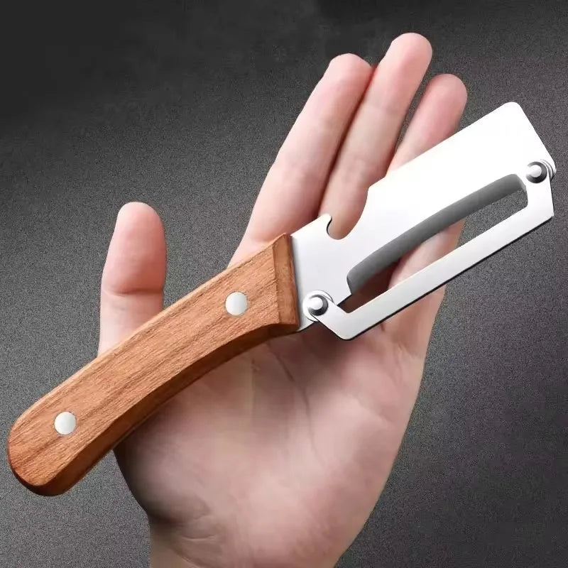 Stainless Steel Peeler with Wooden Handle | Fruit & Veggie Vegetable Peeler Nixie