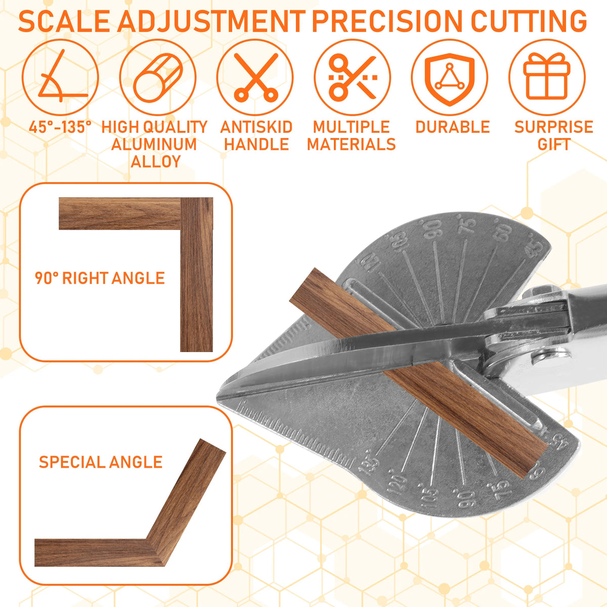 Miter Shears 45°–135° Multi-Angle Molding & Trim Cutter Tool Miter Shear Cutter Nixie