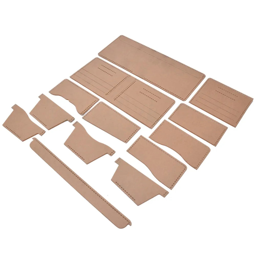 Acrylic Wallet Template – Transparent Leather Pattern & Punch Marks