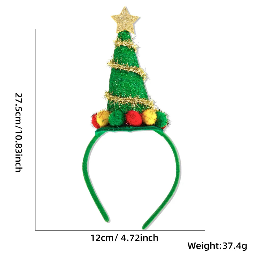 Cute Santa Claus Christmas Headband – Funny Xmas Hair Accessory