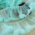 Pleated Tulle Lace Trim 15x90cm – Fluffy Mesh Ribbon for DIY Lace Fabric Trim Nixie Light Green