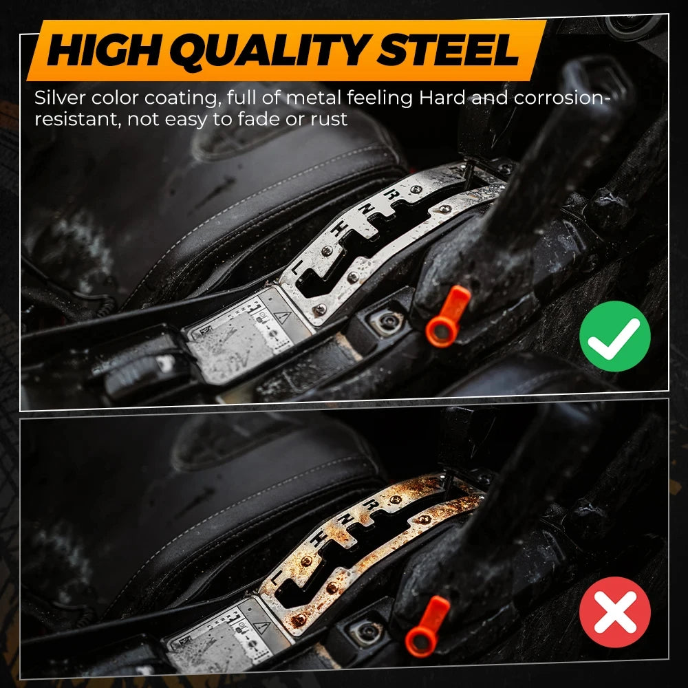 Stainless Steel Shift Gate Plate – Can-Am Maverick X3 2017-2025 UTV Shifter Plate Nixie