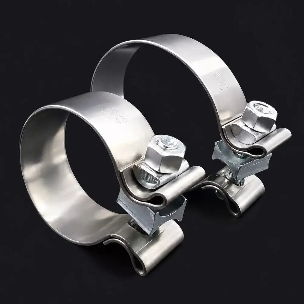 Stainless Steel Exhaust Pipe Clamp 40–76mm Universal Ferrule Exhaust Pipe Clamp Nixie