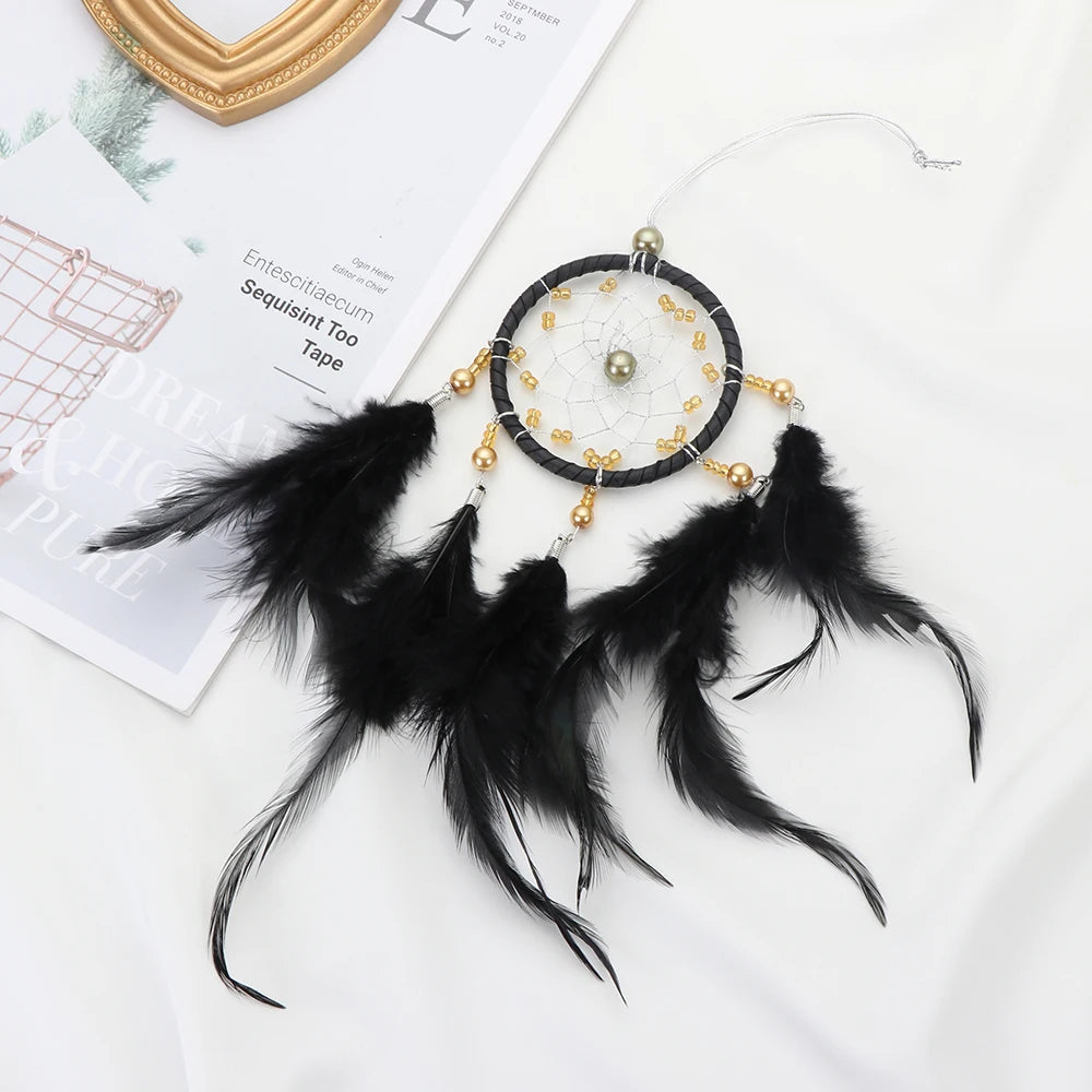Handmade Dream Catcher Wall Hanging & Car Pendant w/ Feathers Dream Catcher Pendant Nixie