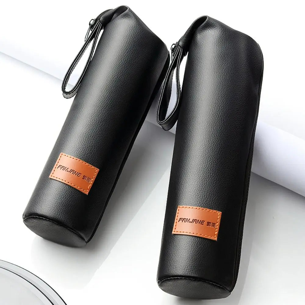PU Leather Water Bottle Sleeve Pouch with Carry Rope – Black Bottle Sleeve Pouch Nixie