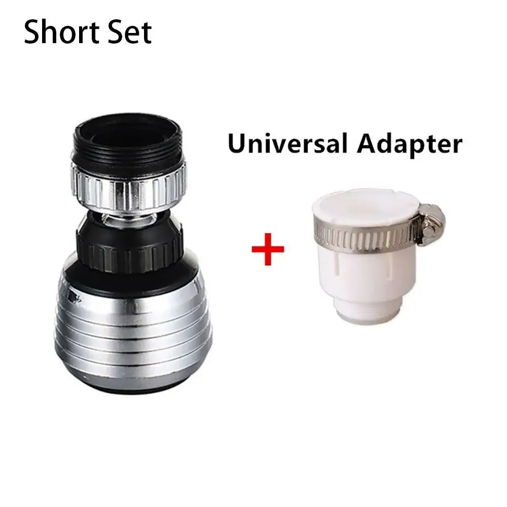 360° Rotating Faucet Aerator Extender – Dual Mode Water Saver Faucet Aerator Nixie Short Set
