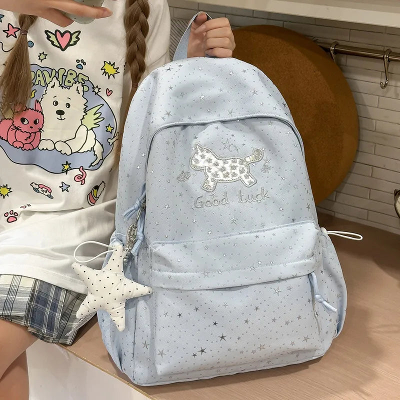 Women's Korean Canvas Backpack – Lightweight Travel & College Bag Canvas Backpack Nixie