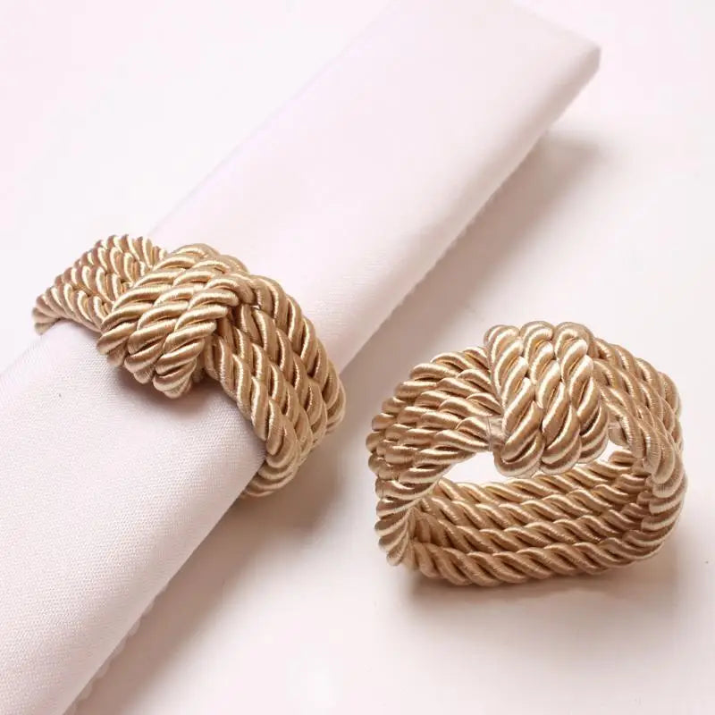 Woven Rope Napkin Rings – Wedding & Holiday Table Décor Napkin Rings Nixie