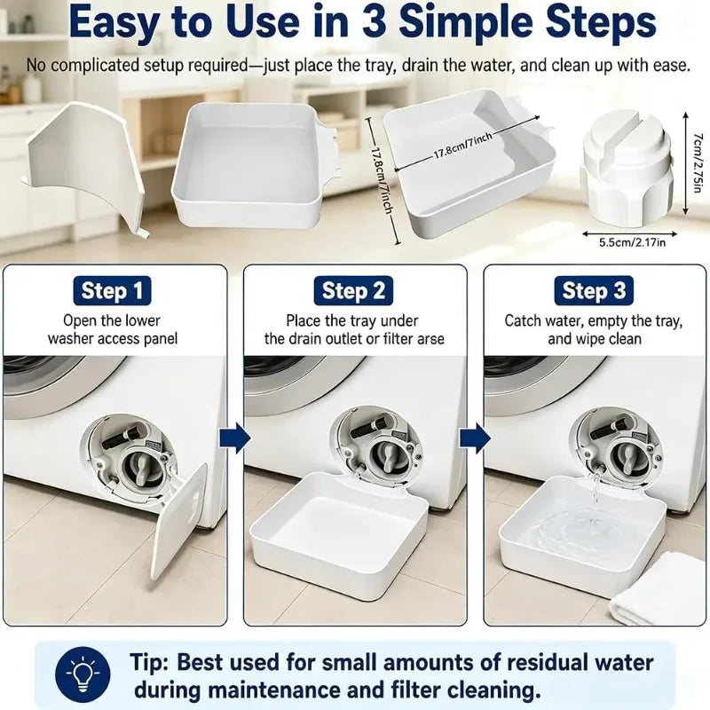 Washing Machine Drainage Tray – Anti-Spill Water Catch Pan Appliance Drip Tray Nixie