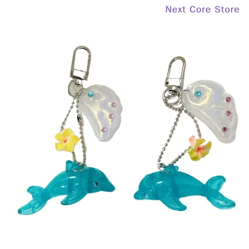 Y2K Cute Dolphin Keychain Bag Charm & Phone Strap Pendant Keychain Bag Charm Nixie